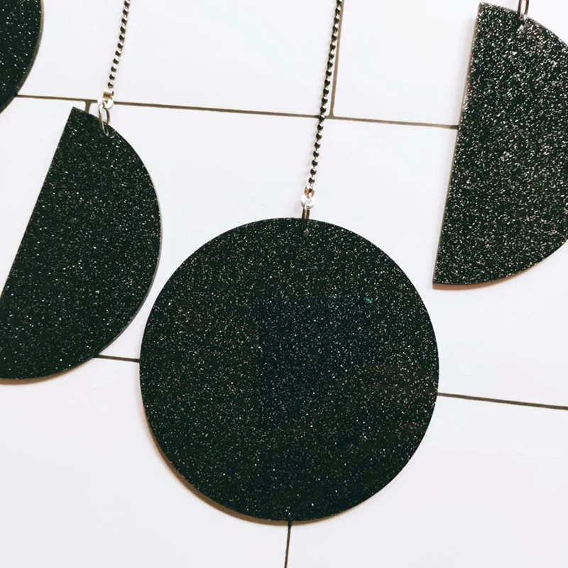 

New Bohemian Chic Moon Phase Garland with Chains Wall Hanging Ornaments Wall Decor Home Bedroom Office Art Decoration