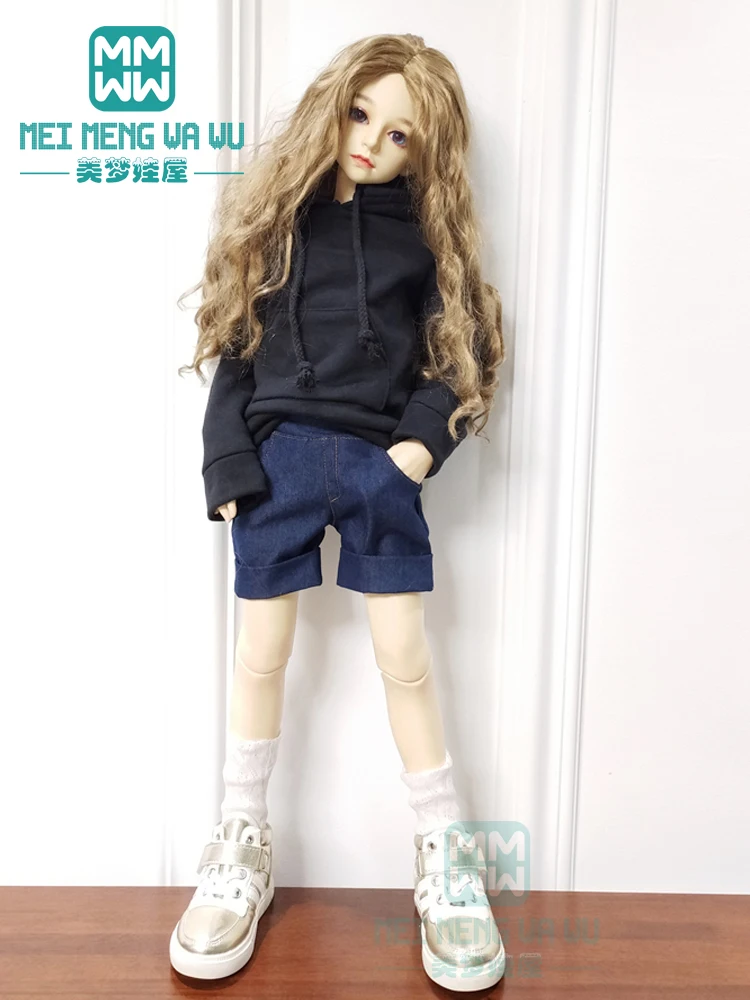 Одежда для кукол BJD 1/3 SD черная модная повседневная одежда + джинсовые шорты|Куклы|