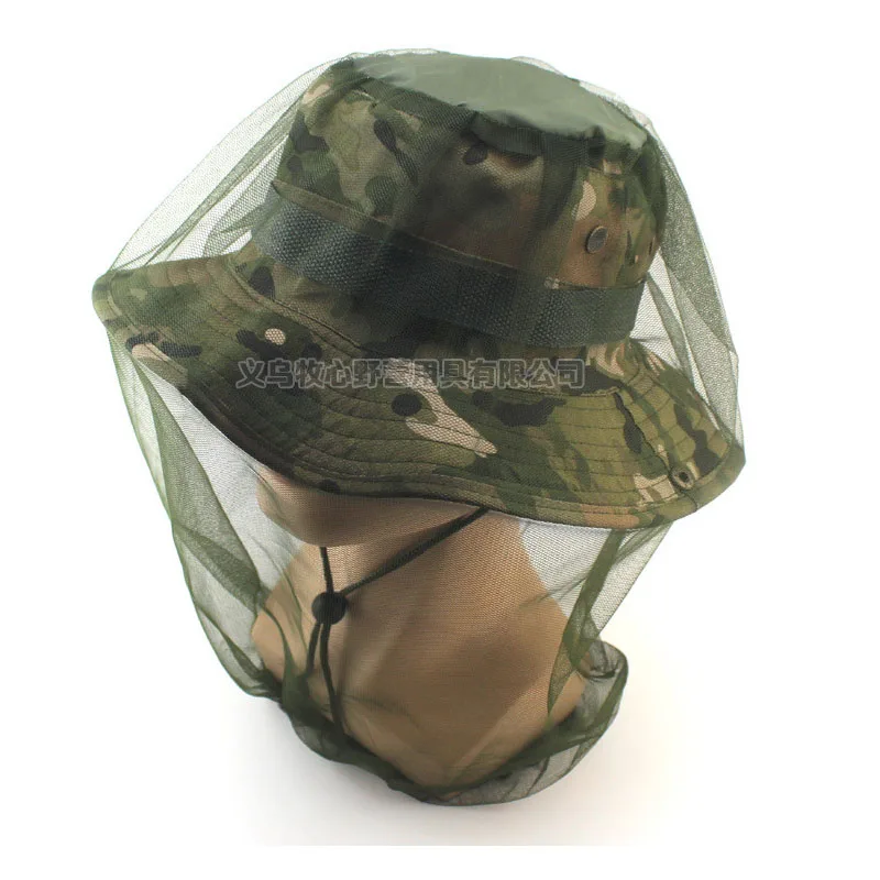 Outdoor Men prevent Mosquito Bite Head Net Mesh Face Protector Cap Insect Bee Suitable for Sun fishing hat cap Breathable Hats | Спорт и
