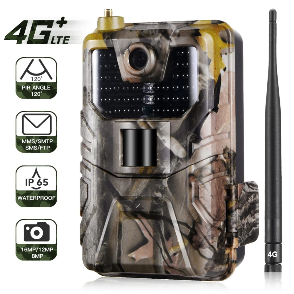 

4G HC-900LTE Hunting Camera 20MP MMS/SMS/SMTP/FTP Mobile Trail Cameras 940nm Photo Traps 0.3s Wild Outdoor Wildlife IP65 Camera