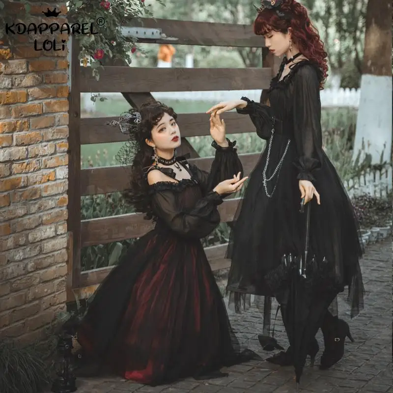 Винтажные женские платья Loilta OP милые для девочек с высокой талией длинный рукав