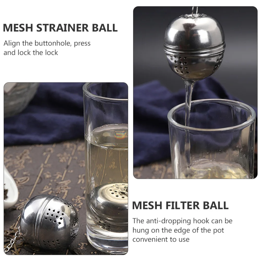 

4pcs Stainless Steel Strainers Mesh Seasoning Tea Hot Pot Filter Balls