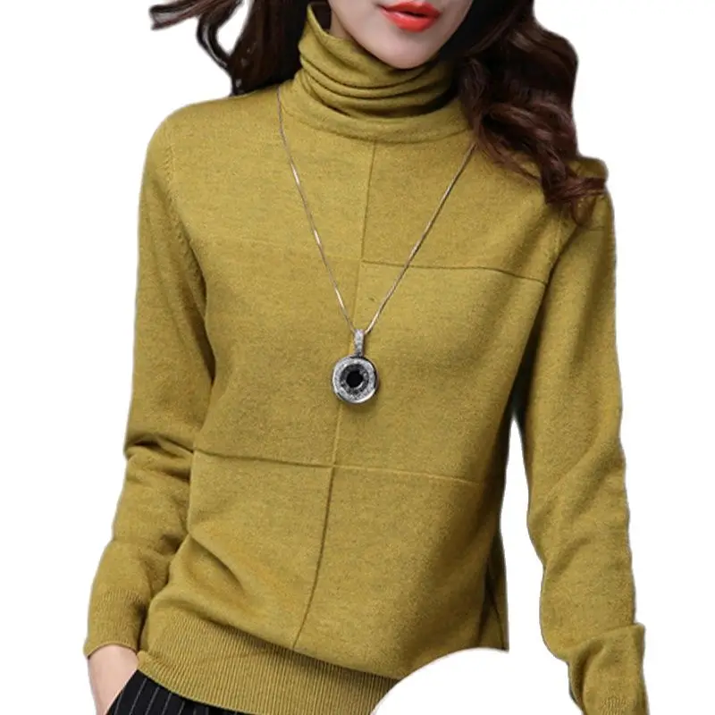 Осень и зима 2021 новая Корейская женская тонкий с высоким плотно облегающим шею