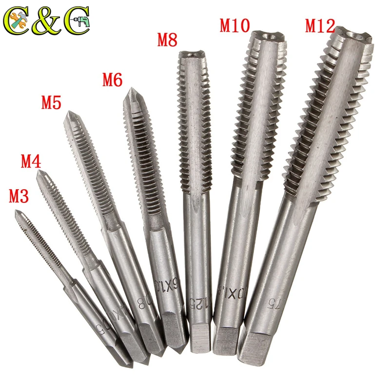 M3 до M12 промышленный HSS станок спиральная точка прямой рифленый метрический конус и пробка кран правая рука резьба Винт кран сверла