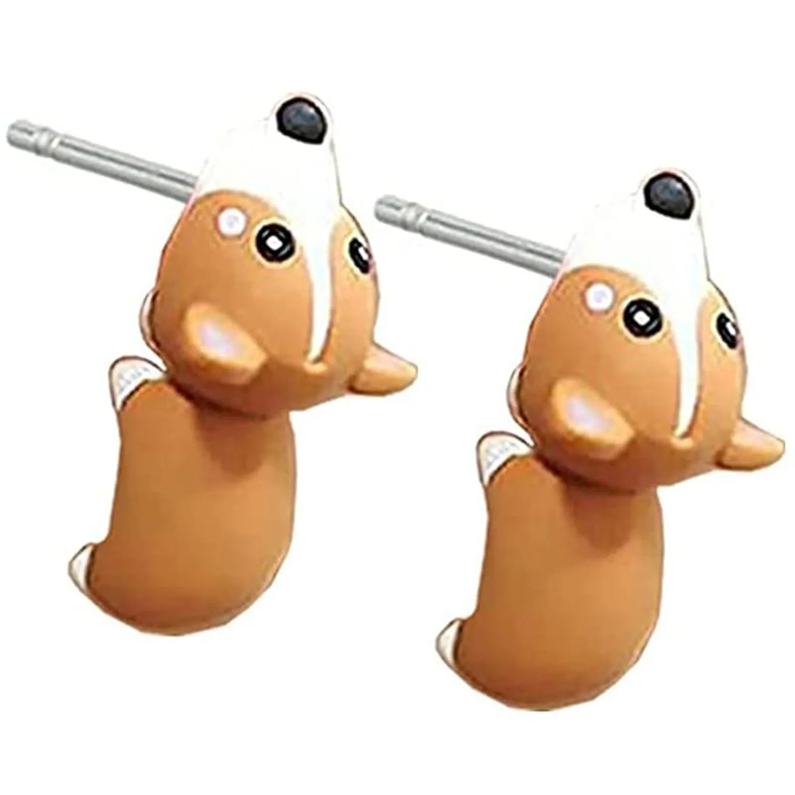 

Fashion Sim Ple 3D C Lay Earrings Cute Animal Bit E Earring For Girls Women