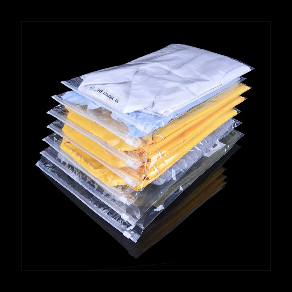 50 шт./лот многоразовая прозрачная сумка на молнии для одежды дорожная хранения