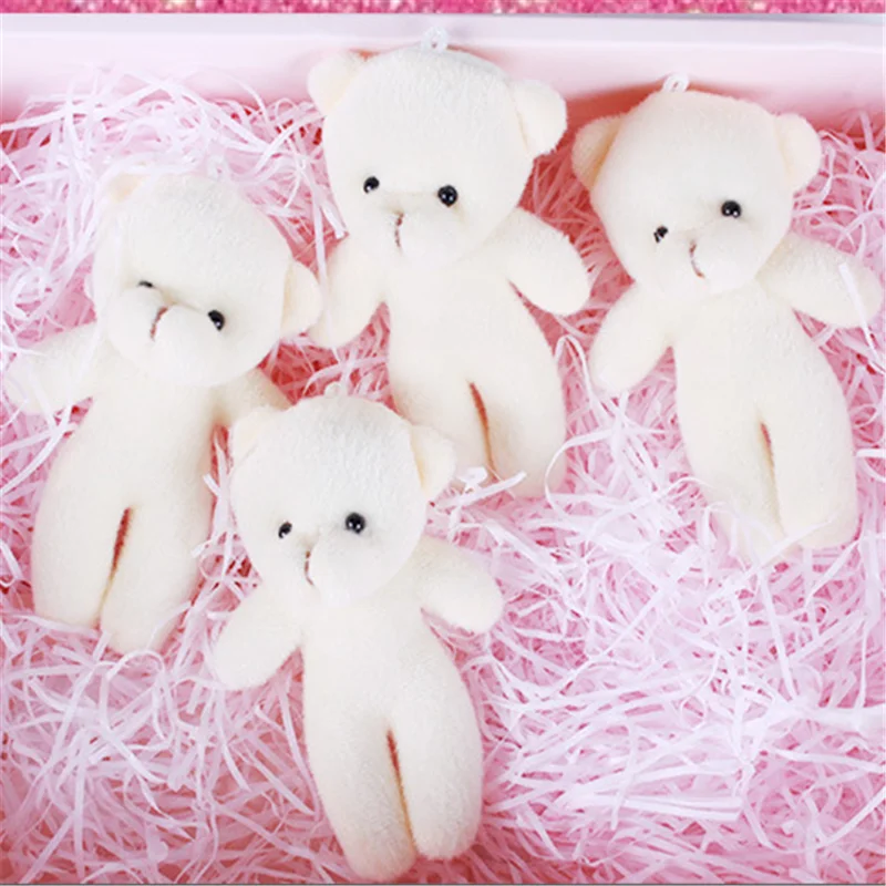 

10PCS/lots Mini Plush Bear Toys Small Pendant Cute Diamond Bears Doll Soft Stuffed Toy For Kids Girls Gift 12CM