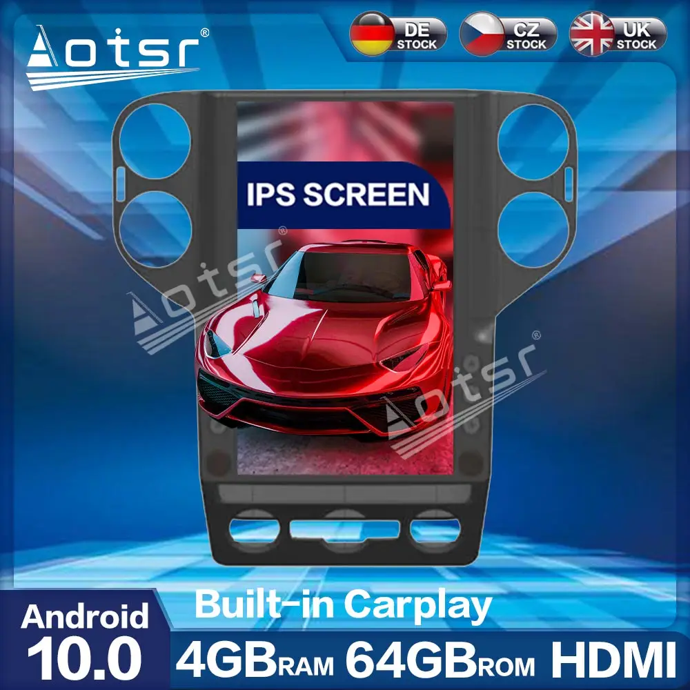 

Автомобильный мультимедийный плеер Aotsr, 13,6 дюйма, 4 + 64 ГБ, Android 9,0