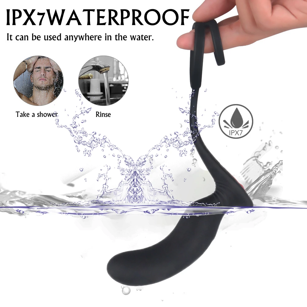 Мужской массаж простаты вибратор пенис кольцо Анальная пробка стимулятор для