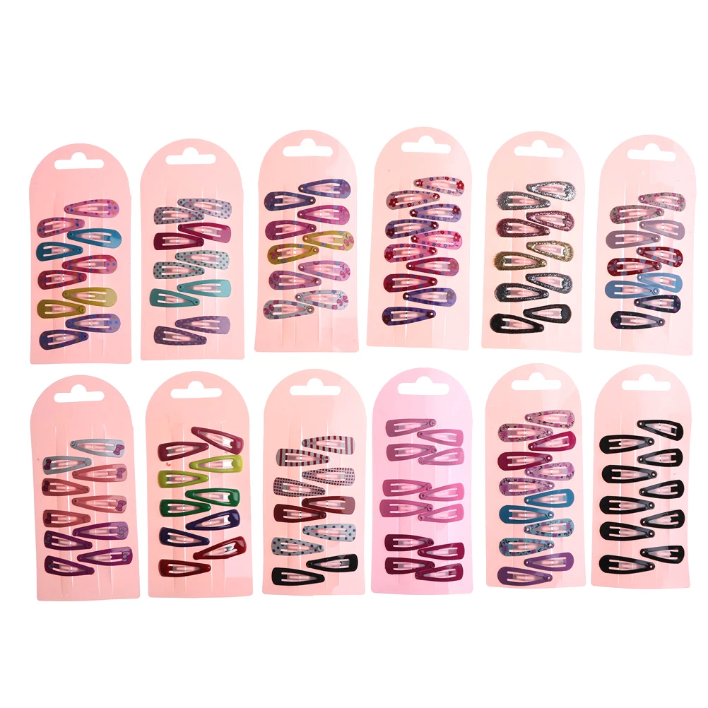 

1 Набор/10-12 шт Мини мультфильм девочки заколки BB заколки Детская шпилька аксессуары маленькая печать карамельного цвета