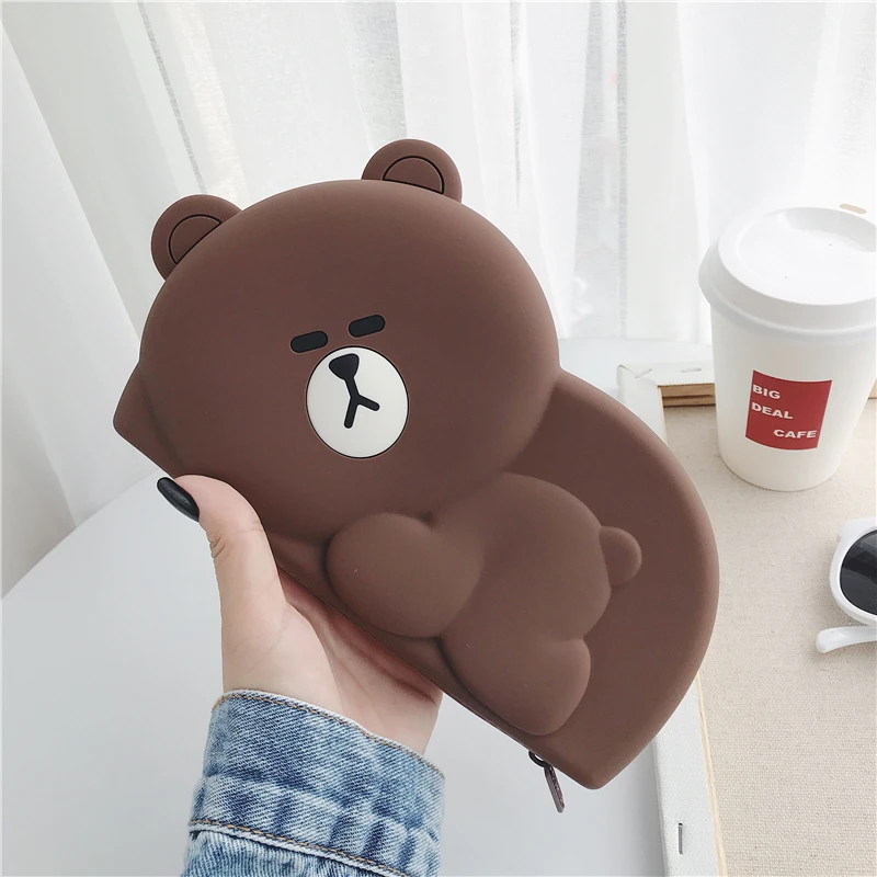 Оригинальная мягкая силиконовая сумка карандаш каваи канцелярские