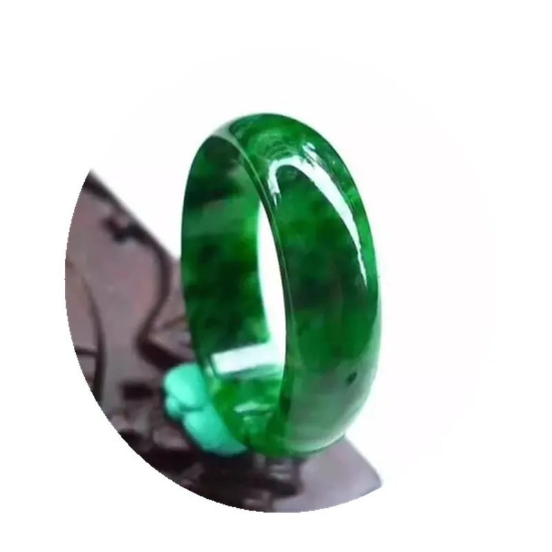Women Green Jade Ring HETIAN Nephrite Rings Round Circle Gift for Men Fine Jewelry | Украшения и аксессуары