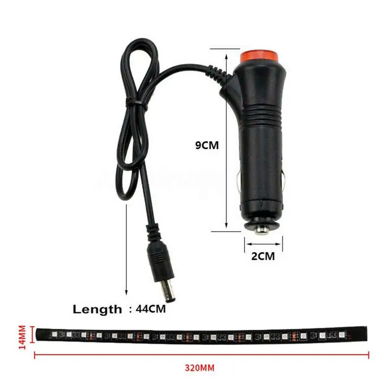 Цветная (RGB) Светодиодные ленты Светильник Автомобиля Атмосфера лампы 9/18