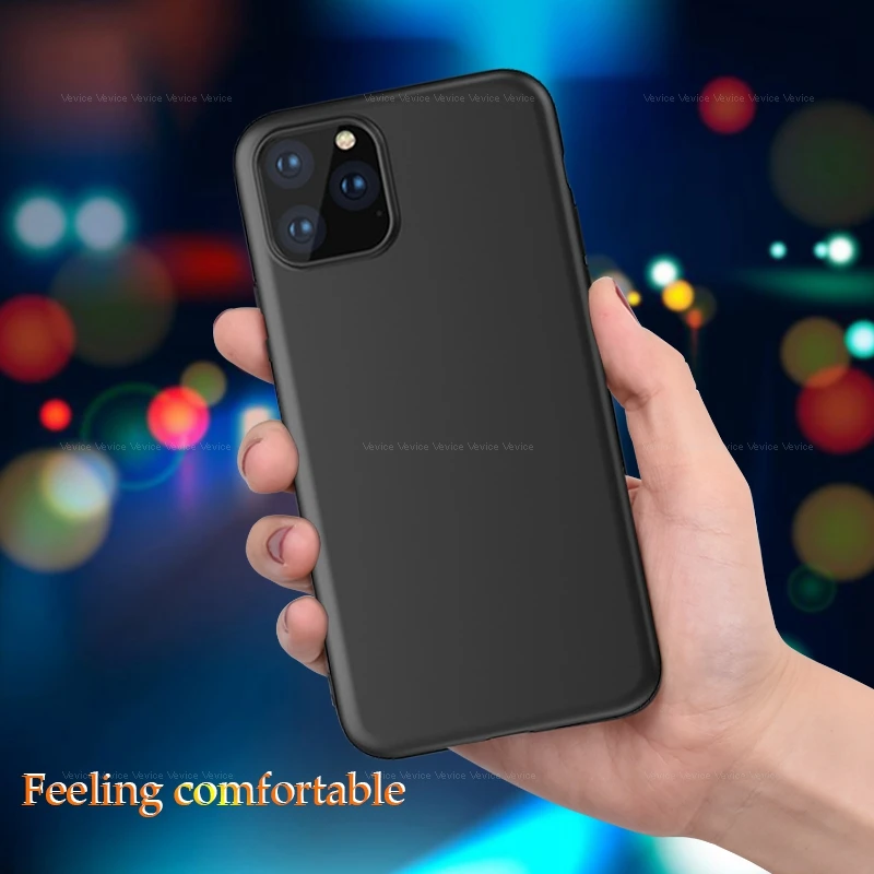 Черные силиконовые чехлы для iPhone 11 Pro максимальный чехол матовый мягкий термополиуретан чехол для Apple iPhone 11 6,5 5,8 тонкий Coque 11Pro Max Funda