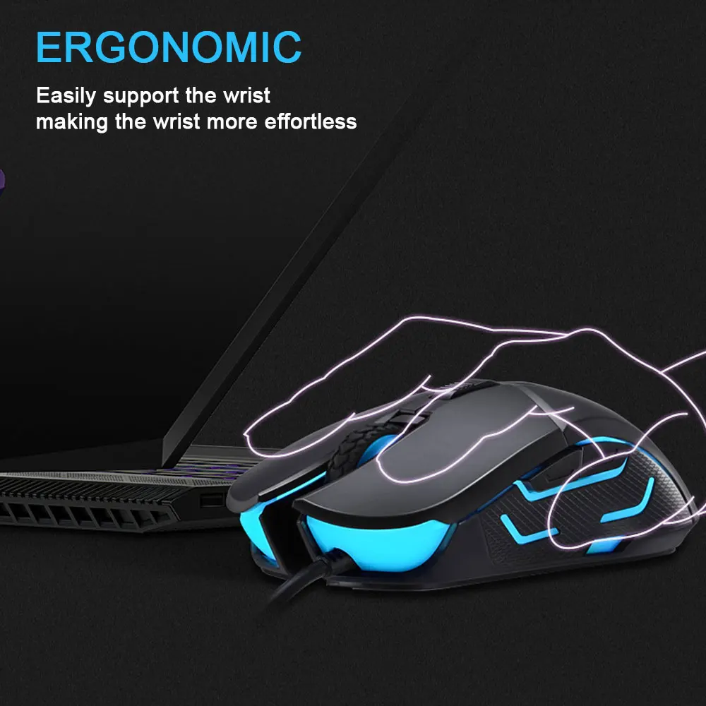 Hp G260 RGB светодиодный светильник Проводная игровая мышь профессиональная эргономичная Макросъемка 5500 dpi Мышь для ПК компьютера ноутбука Бесшумная мышь
