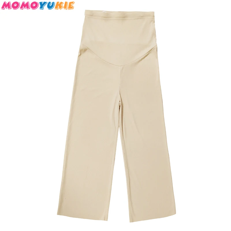 Pantalones de pierna ancha para mujer embarazada, pantal&oacute;n de maternidad, cintura el&aacute;stica, vientre, verano, 1 pantal&oacute;n Suelto-5