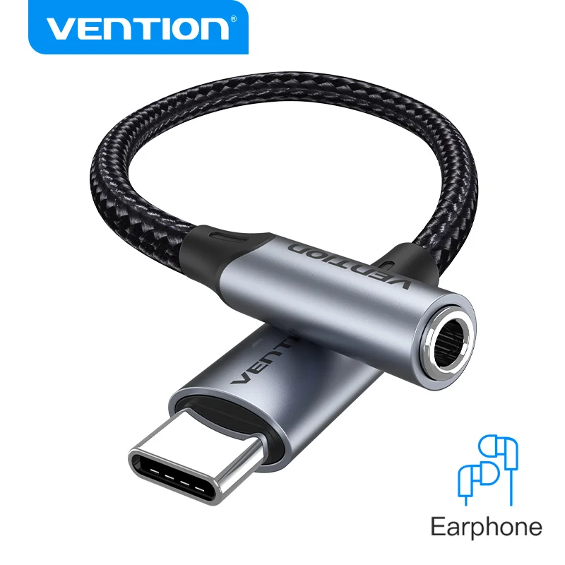 Переходник Vention Type-C/3 5 Jack для наушников USB-C мм аудиокабель Huawei P40 P30 Pro Xiaomi 10 9 -