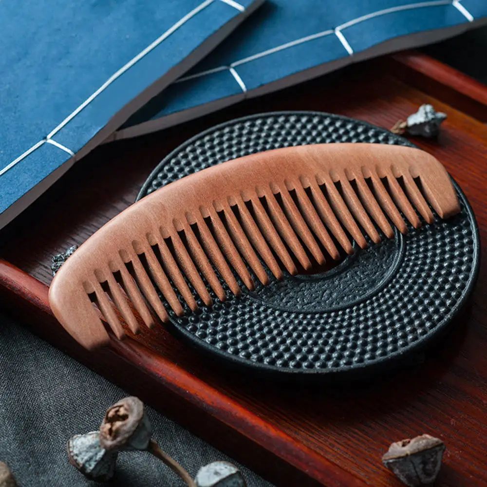 

High Quality Massage Wooden Comb Peach Wood Comb Bamboo Hair Beauty SPA Massager Hair Care Comb Wholesale