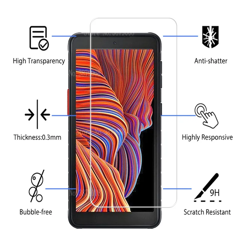 4pcs protective glass for samsung xcover 5 case screen protector for samsung galaxy x cover 5 xcover5 sm g525f 5 3 safety glass free global shipping
