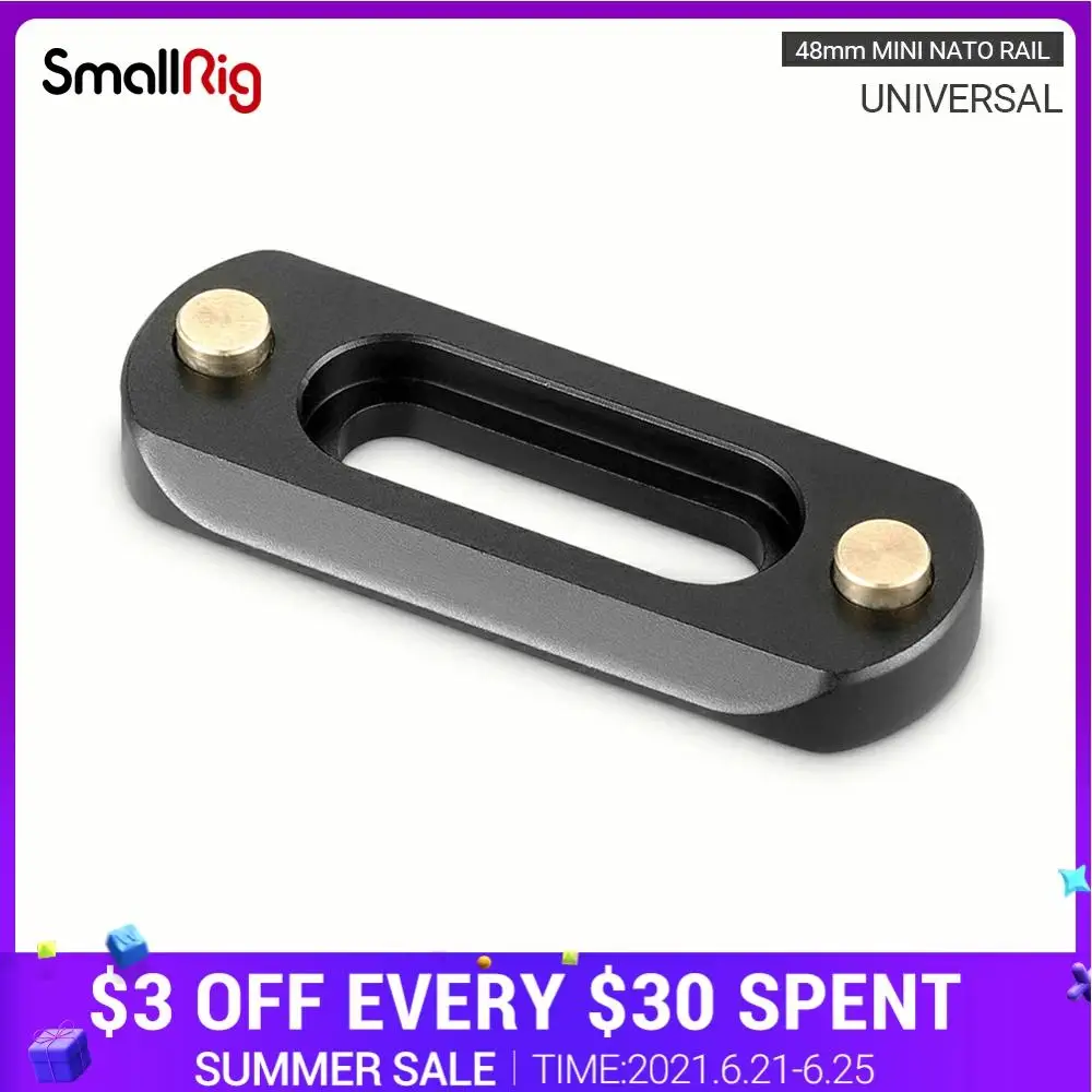 SmallRig Mini (Тонкий 6 мм) быстросъемный рельс для камеры NATO (48 крепления зажимов