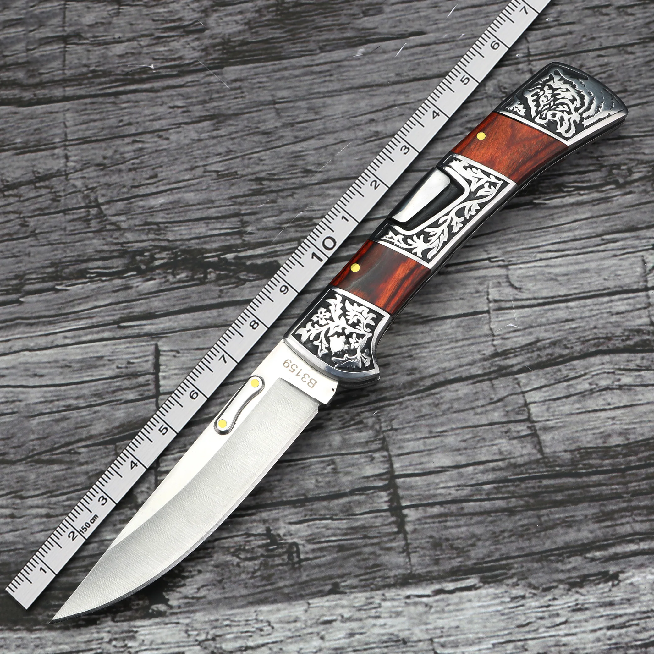 

Outdoor Folding Blade Knife Red Wilderness Survival High Hardness Straight Knife Tactical Self-defense Hunting Pocket Knives