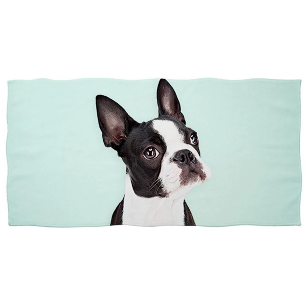 

New Style Microfiber Bath Face Towels Boston Terrier Dog Animal Printong Women Men Kids Quick Dry Shower Swimming Toallas