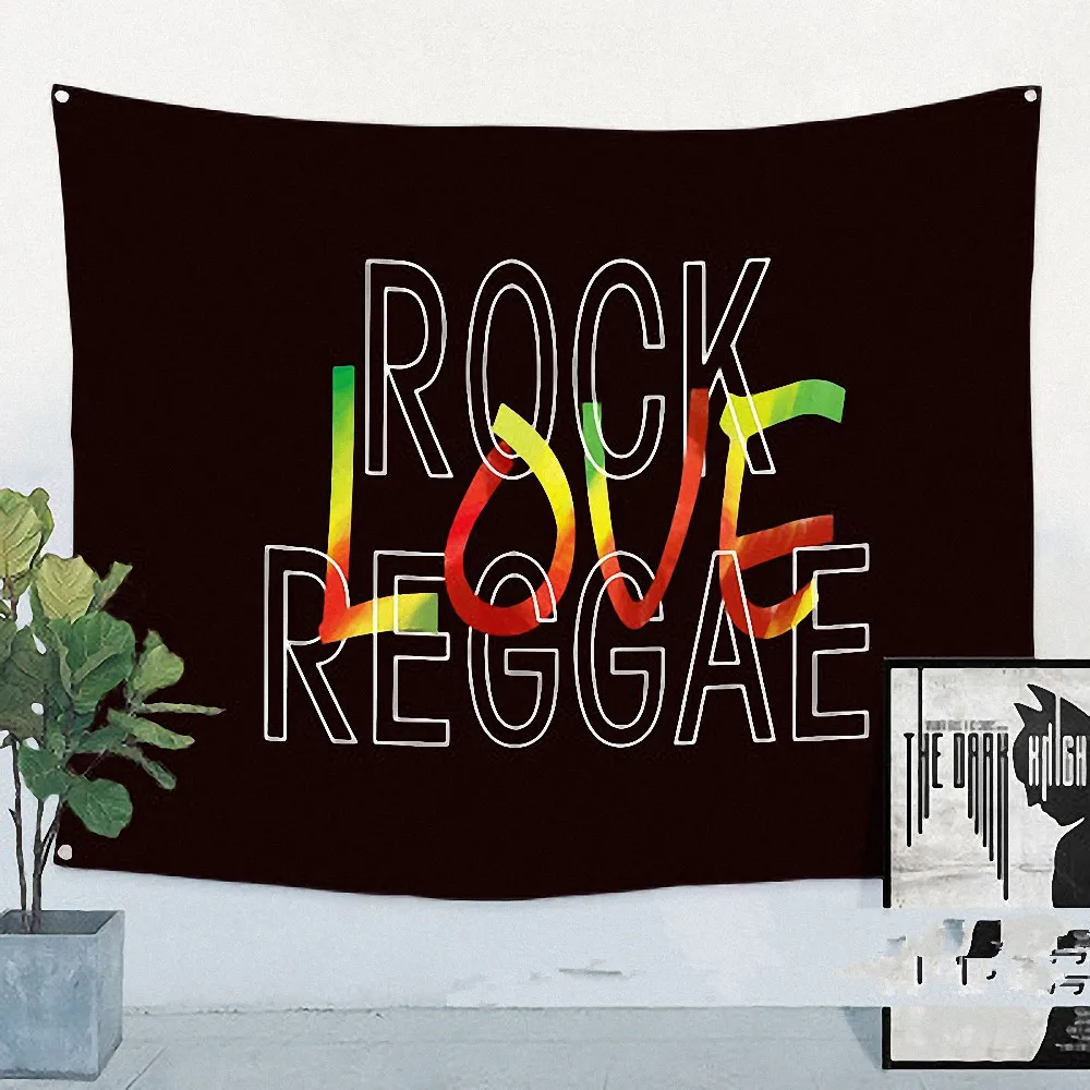 

Hip Hop Reggae Posters Rock Music Flag Banner HD Canvas Printing Art Tapestry Mural Wall Stickers Tapestry Home Decoration D5