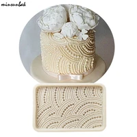 minsunbak gem silicone mould fondant mold pearl jewelry shape wedding cake edge decoration tool sugarcraft
