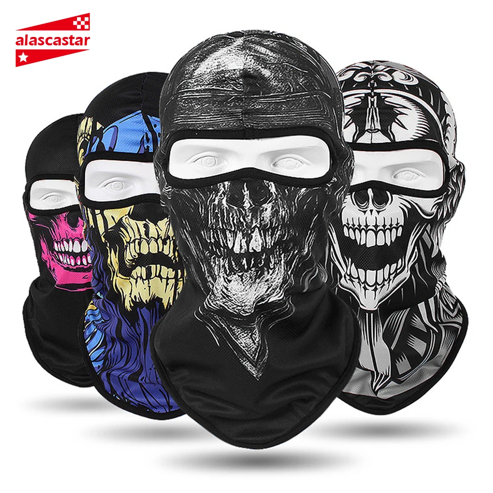 HEROBIKER мотоциклетная маска для лица Балаклава Мужская быстросохнущая летняя мотоциклетная маска мото шарф под шлем маска черепа