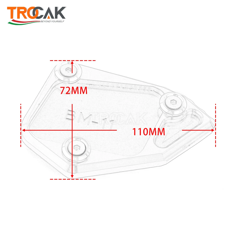 

LOGO For BMW R 1200 GS 2007-2012 R 1200 ADV 2008 2009 2010 2011 2012 Motorcycle CNC Aluminum Side Stand Enlarge Kickstand parts