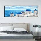 Современная Скандинавская Греция Санторини вид на стену Эгейского моря Искусство на холсте картина печать постер гостиная домашний Декор Фон
