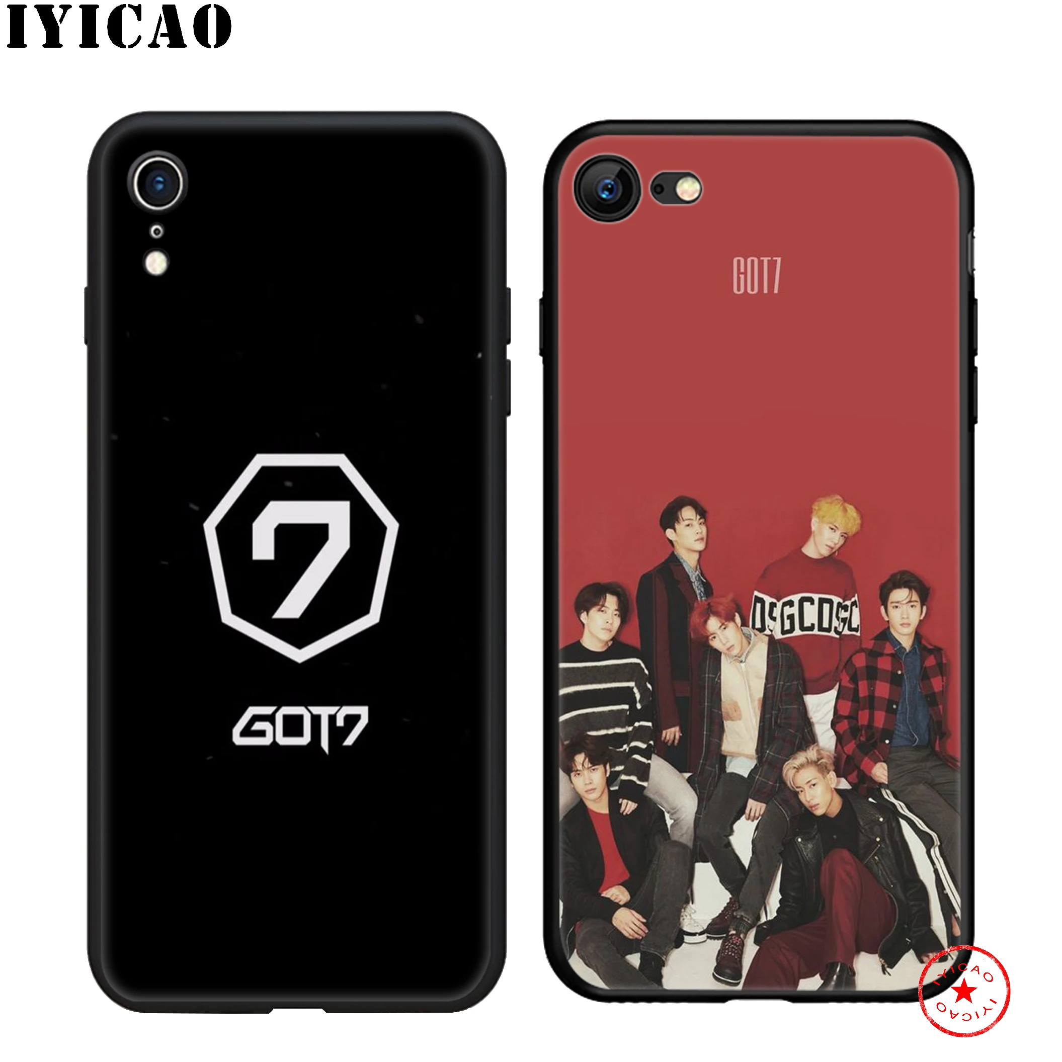 IYICAO Got7 группа K Pop Got 7 мягкий черный силиконовый чехол для iPhone 11 Pro Xr Xs Max X или 10 8 6 6S