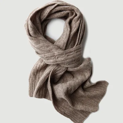 Комплект из трех предметов кашемировая шапка шарф перчатки вязаная теплая