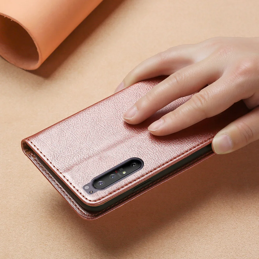 Модный чехол кошелек для Sony Xperia 1 II кожаный силиконовый накладка Магнитный флип