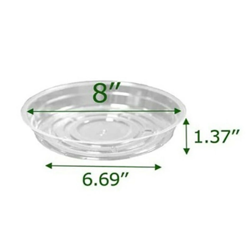

10 Pieces Plant tray Saucer Drip Tray Transparent Baskets Pots Window Boxes