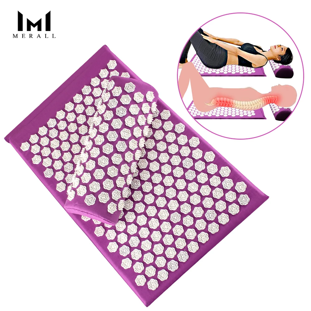 

Massager Cushion Acupressure Sets Relieve Stress Back Pain Acupressure Mat/Pillow Massage Mat Rose Spike Massage & Relaxation