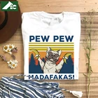 100% хлопок PEW DOG футболки женские свободные графические эстетические футболки kawaii унисекс Винтажная Футболка pew Мужская аниме одежда 3xl