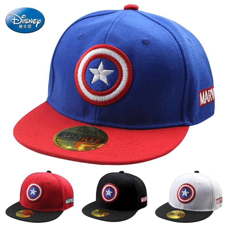 

Disney Captain America Baby Boy Girl Hat Kids Cartoon Star Baseball Cap Children Snapback Hip Hop Caps Autumn Toddler Sun Hats