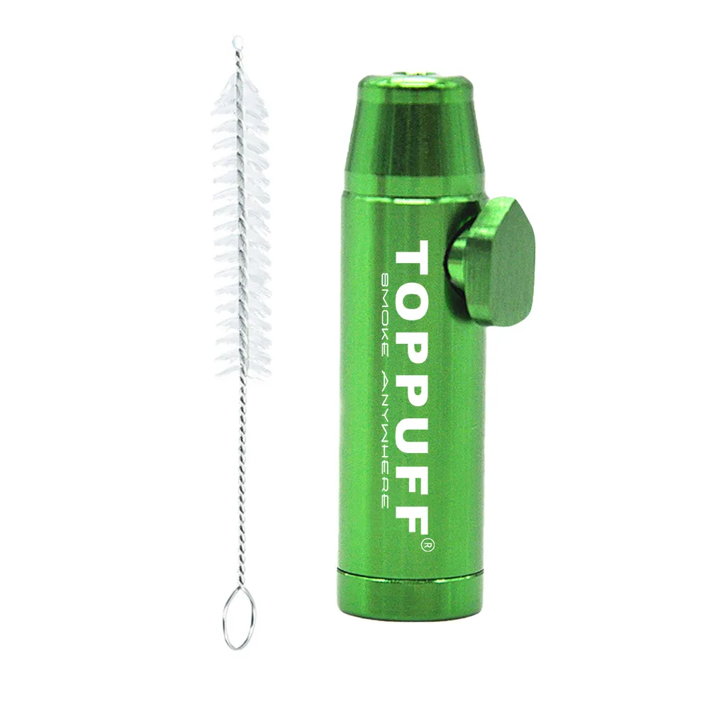 

TOPPUFF Metal Snuff Dispenser Bullet Rocket+Easy to clean small brush Smoking Accessories