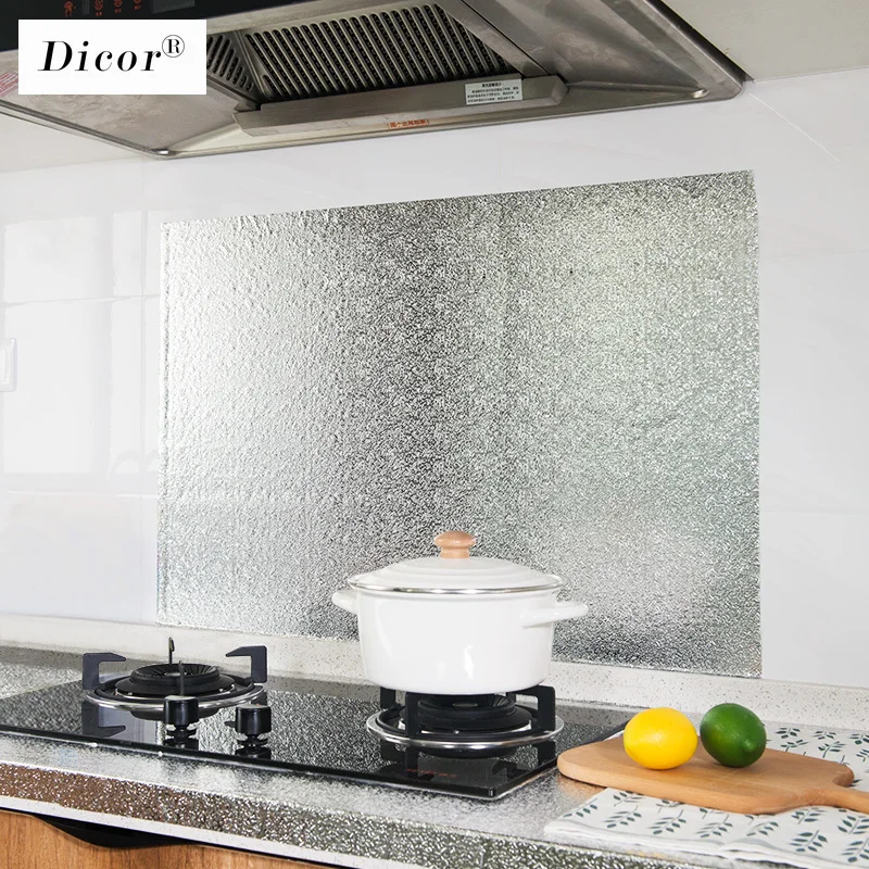500 см 196 85 дюйма серебряные анти-масляные настенные наклейки высокая температура