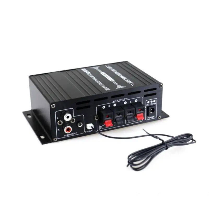 

AK380 Power Amplifier Audio Karaoke Home Theater Amplifier 2 Channel 12V Mini Bluetooth Class D Amplifier USB/SD AUX Input