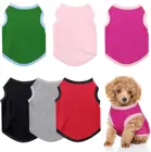 Одежда для собак и кошек, однотонная хлопковая жилетка, свитер для собак, костюм для щенка, летняя одежда для маленьких домашних животных