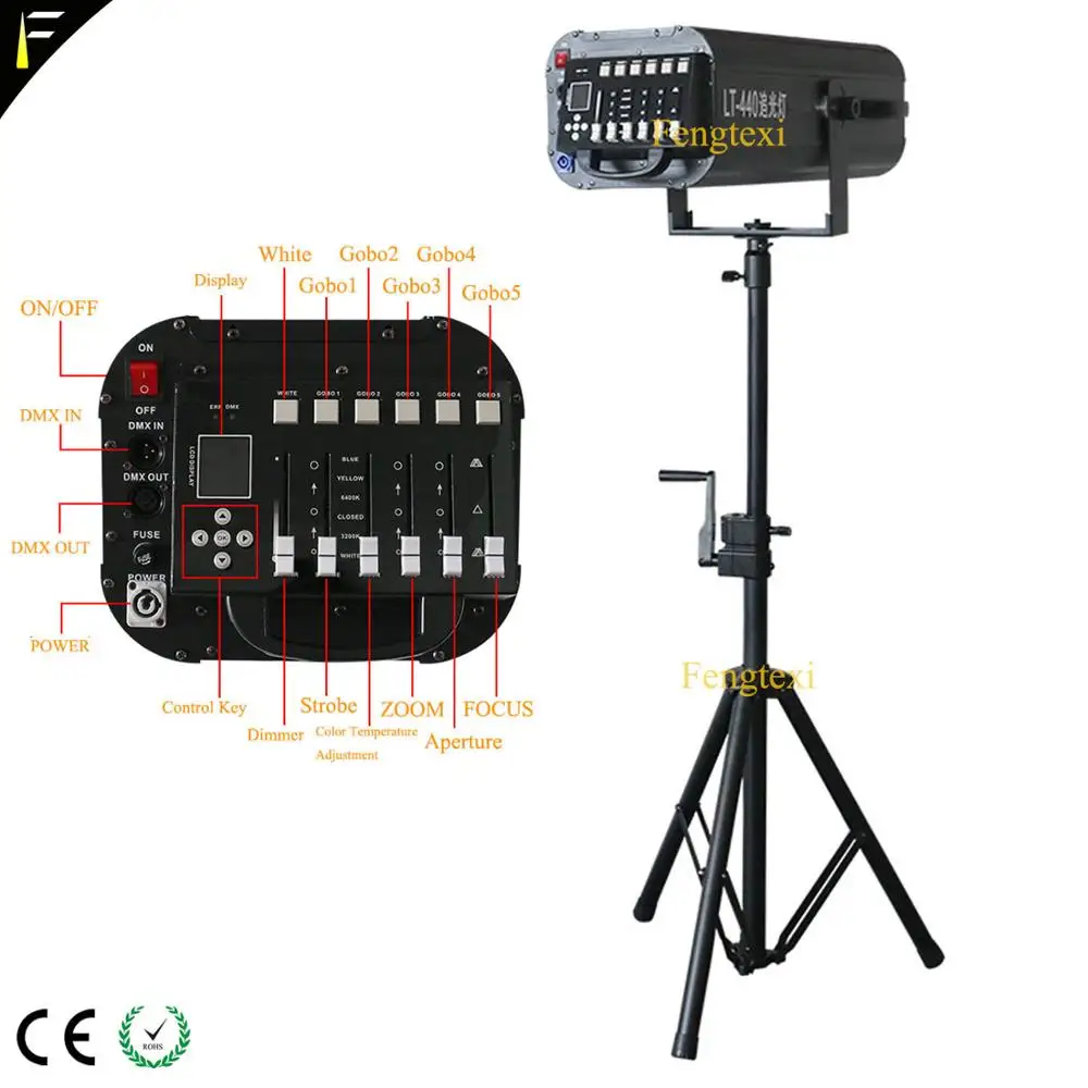 440 Светодиодный прожектор для сцены с DMX512 управлением электронный светодиодный