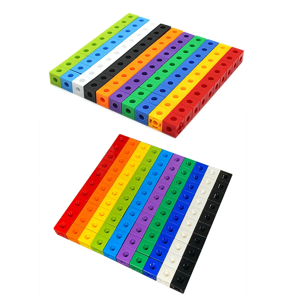 

Конструктор детский из пластика, 10 цветов, 100 шт.