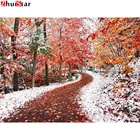 Алмазная 5d-картина сделай сам, пейзаж, зима, полное круглое сверло, украшение для дома, стразы, Картина Набор для рукоделия ZWQ