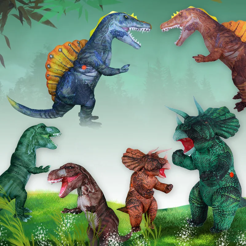 

Dinosaur Cosplay Inflatable Costume Animal Mascot Adult and Child Wear Walking Clothes Halloween Performance Props Unisex Outfit