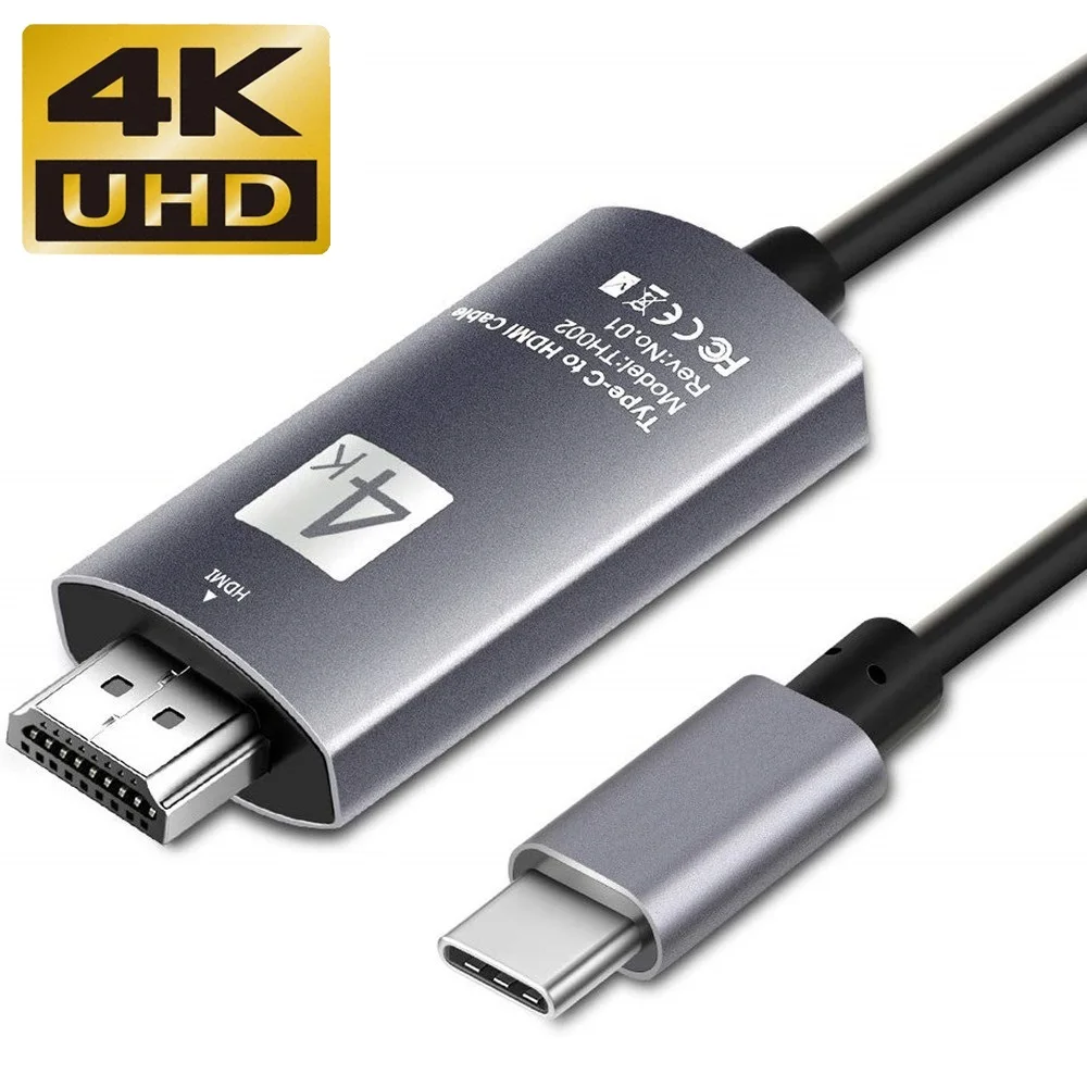 USB C к HDMI кабель type-C к HDMI адаптер Thunderbolt 3 для Macbook iPad Pro huawei P30 P20 Pro 4K Video USBC USB 4K Ultra