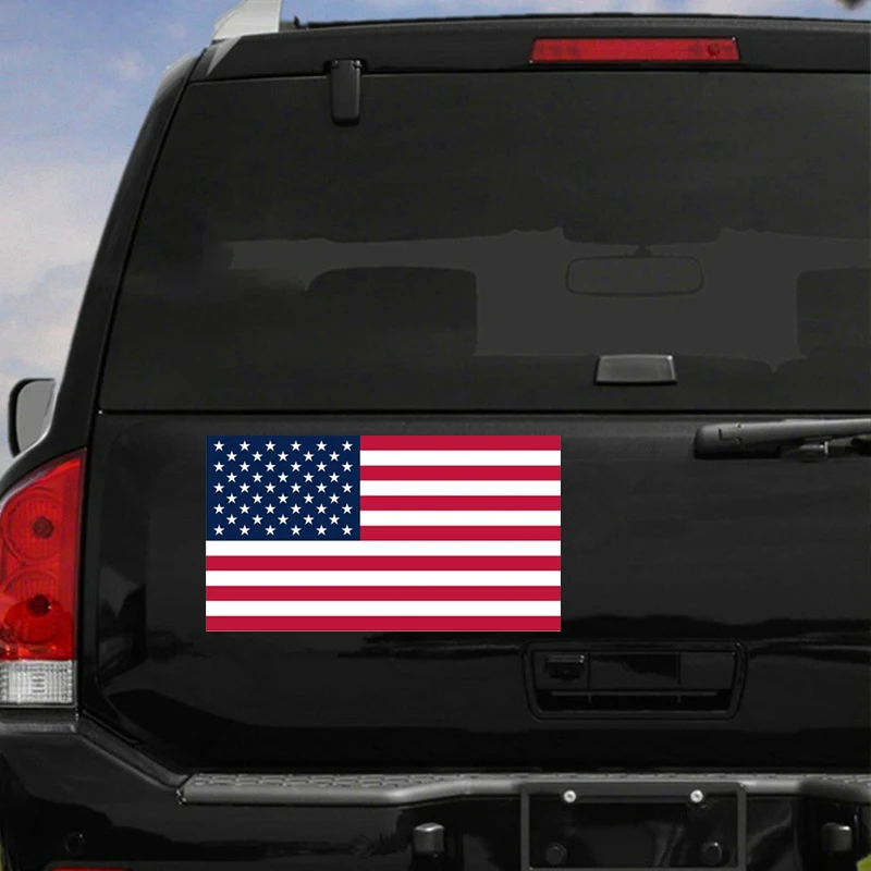 

American Patriotic Flag Vinyl Sticker Car Decal Truck Notebook Sticker Trolley Case Wall Sticker Motorcycle Sticker Waterproof
