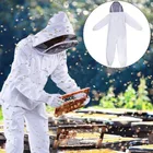 Профессиональный хлопковый полноразмерный пчеловодный костюм с вуалью, пчелиный защитный костюм для пчеловодцев, белый, размер L, XL, XXL
