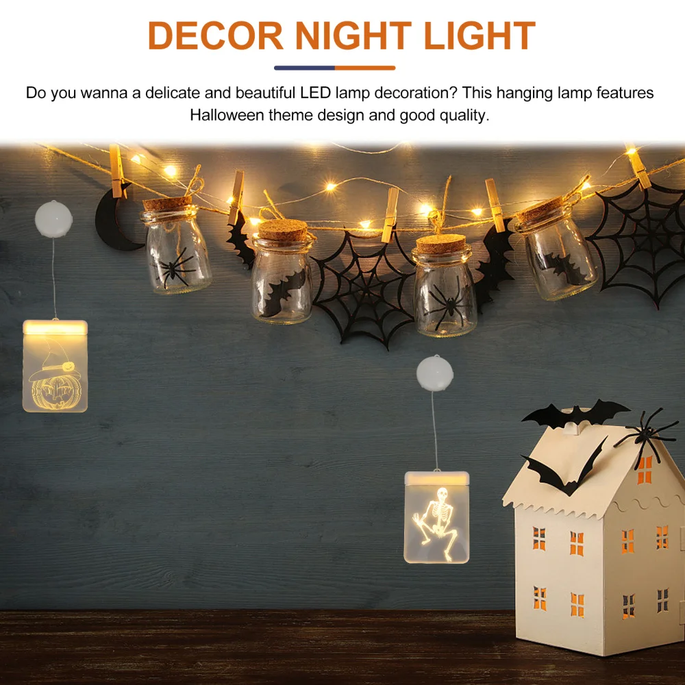 

4pcs Night Light Hanging LED Unique Shaped Scene Light without Battery